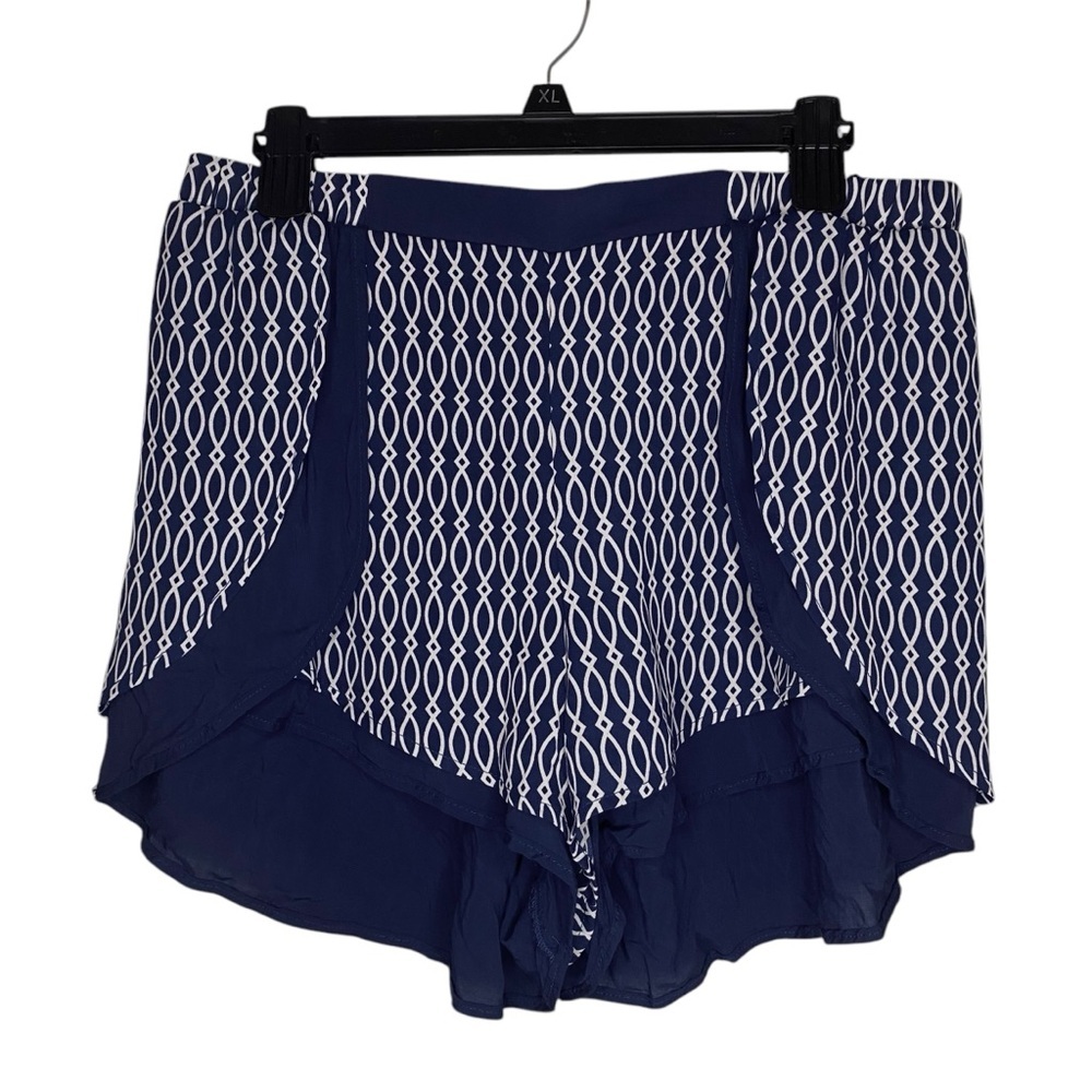 Occasionally Made Womens Dressy Shorts Size XL Navy Blue Flowy Lightweight NWT